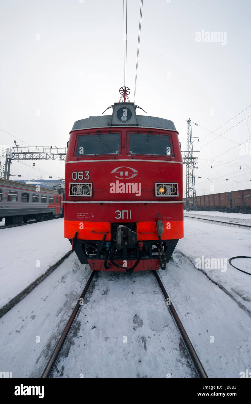 Trans-Siberian express-Zug Stockfoto