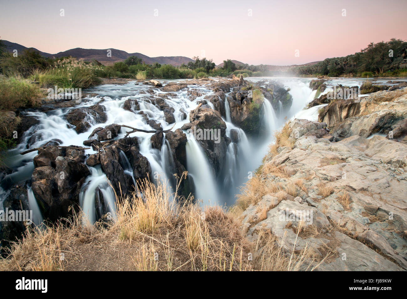 Epupa Wasserfälle, Namibia. Stockfoto