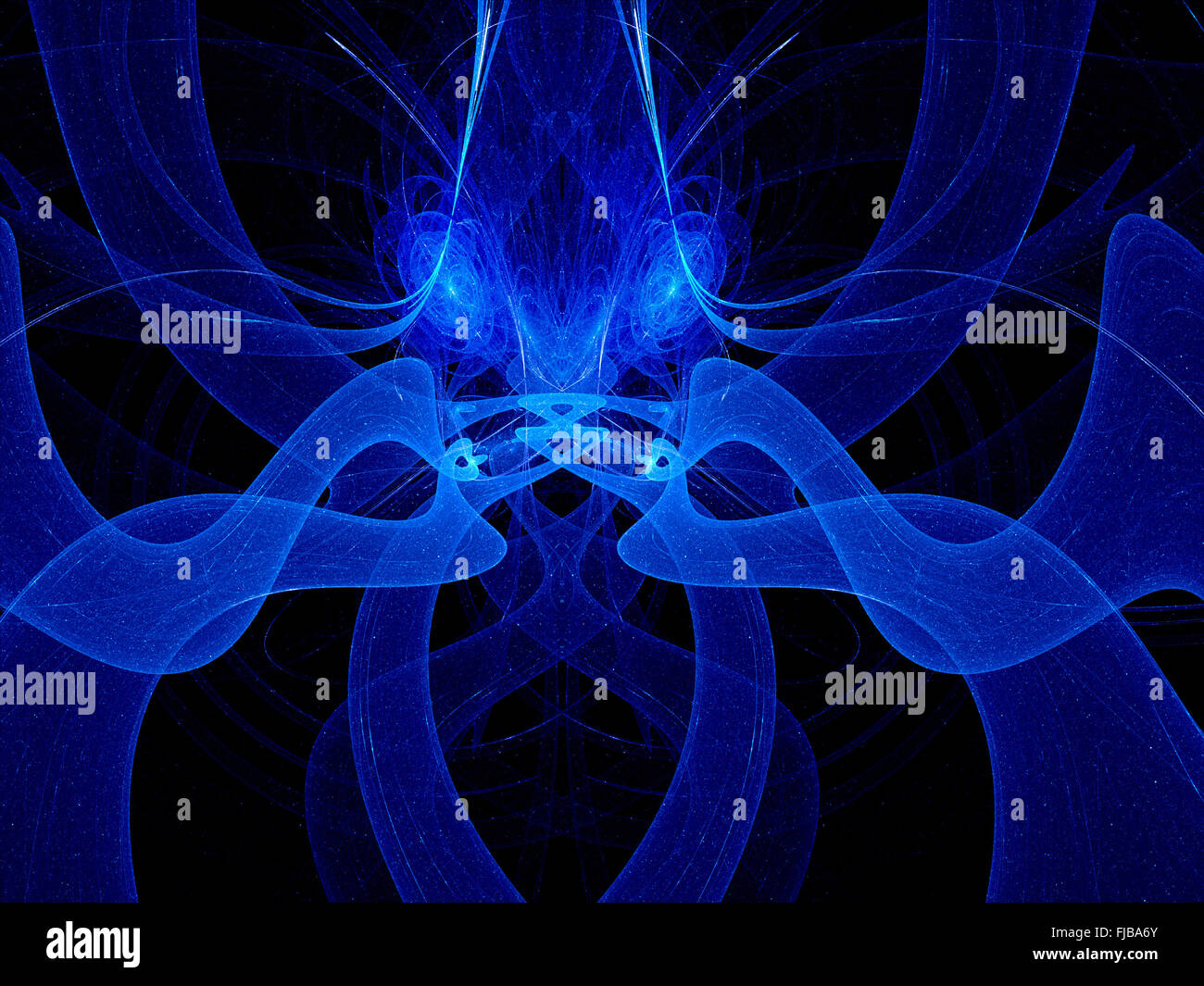Außerirdisches Leben im Weltraum, Computer generierte Fraktale Hintergrund Stockfoto