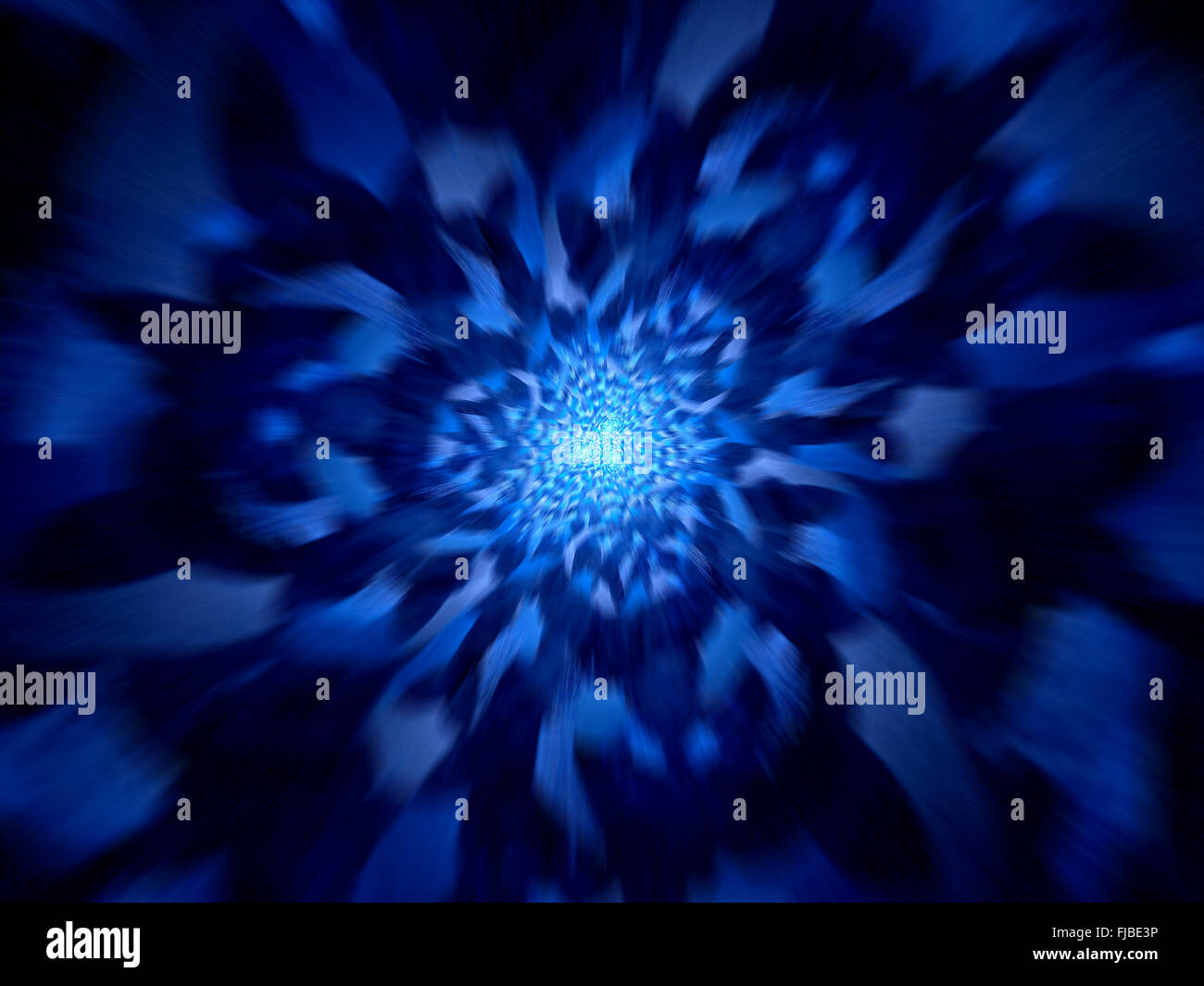 Time Warp, blaue abstrakte Fraktal Hintergrund, computergenerierte Stockfoto