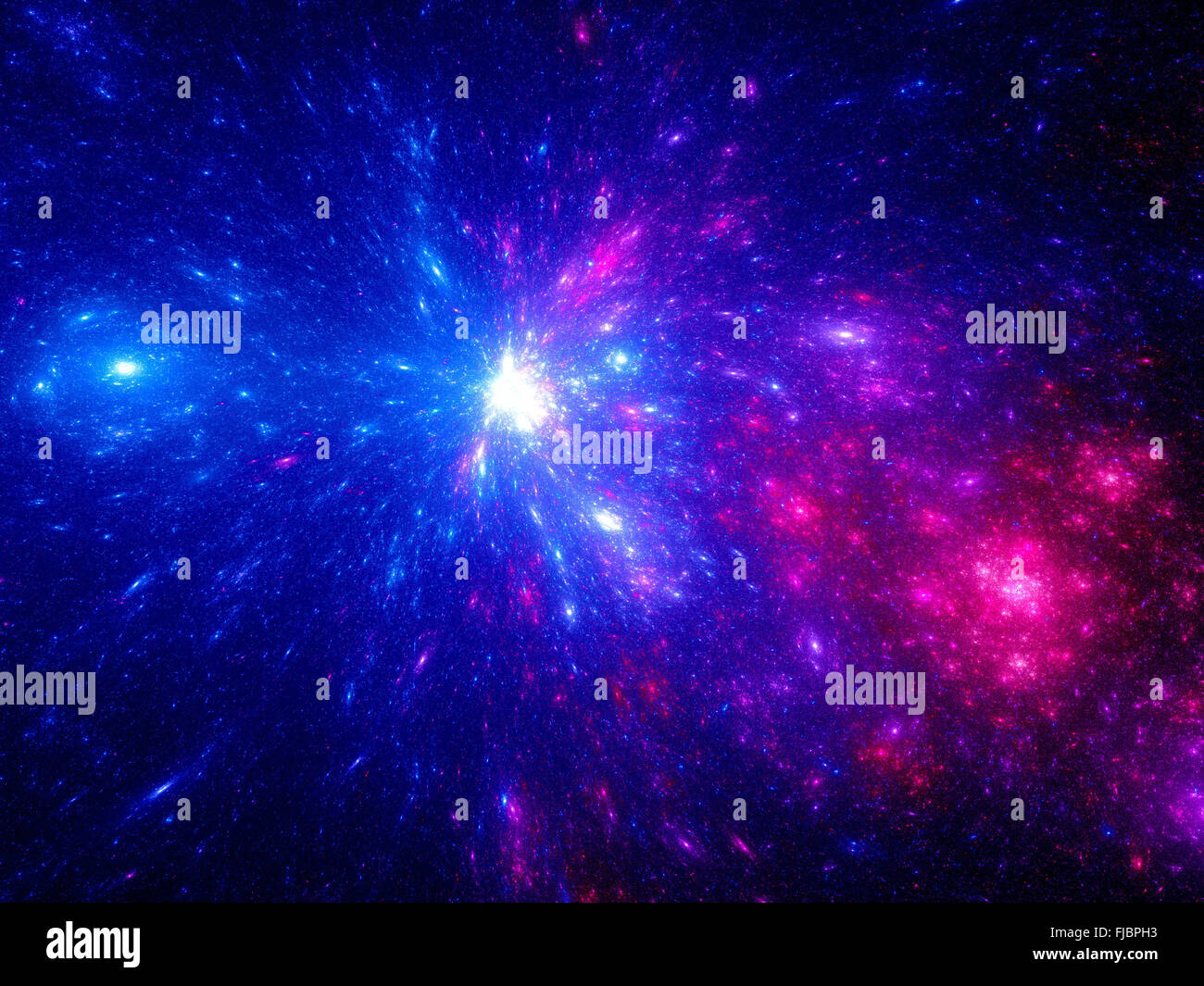 Bunte Sterne im Raum, Computer generierte abstrakten Hintergrund Stockfoto