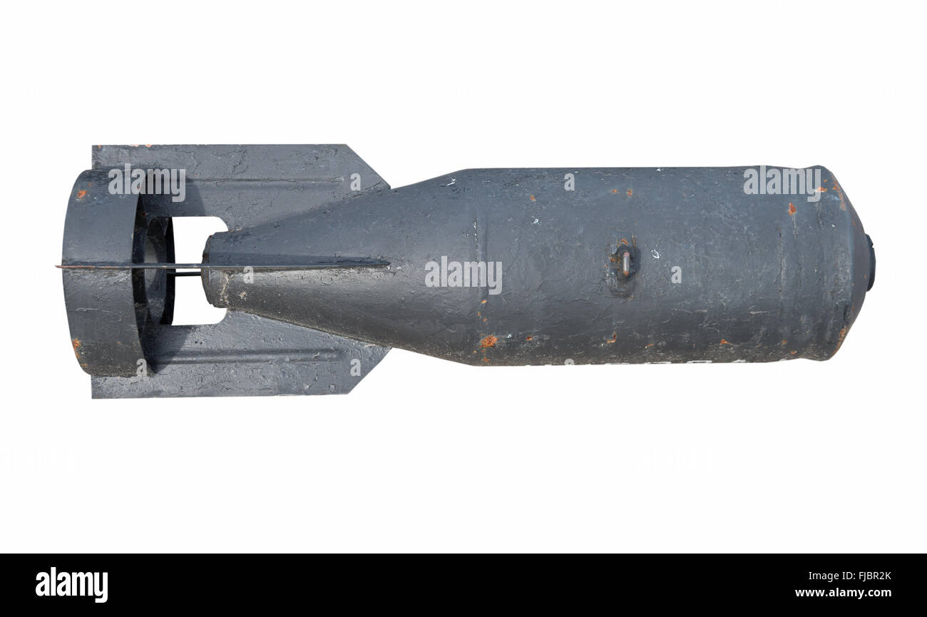alte schwarze Bombe Stockfoto