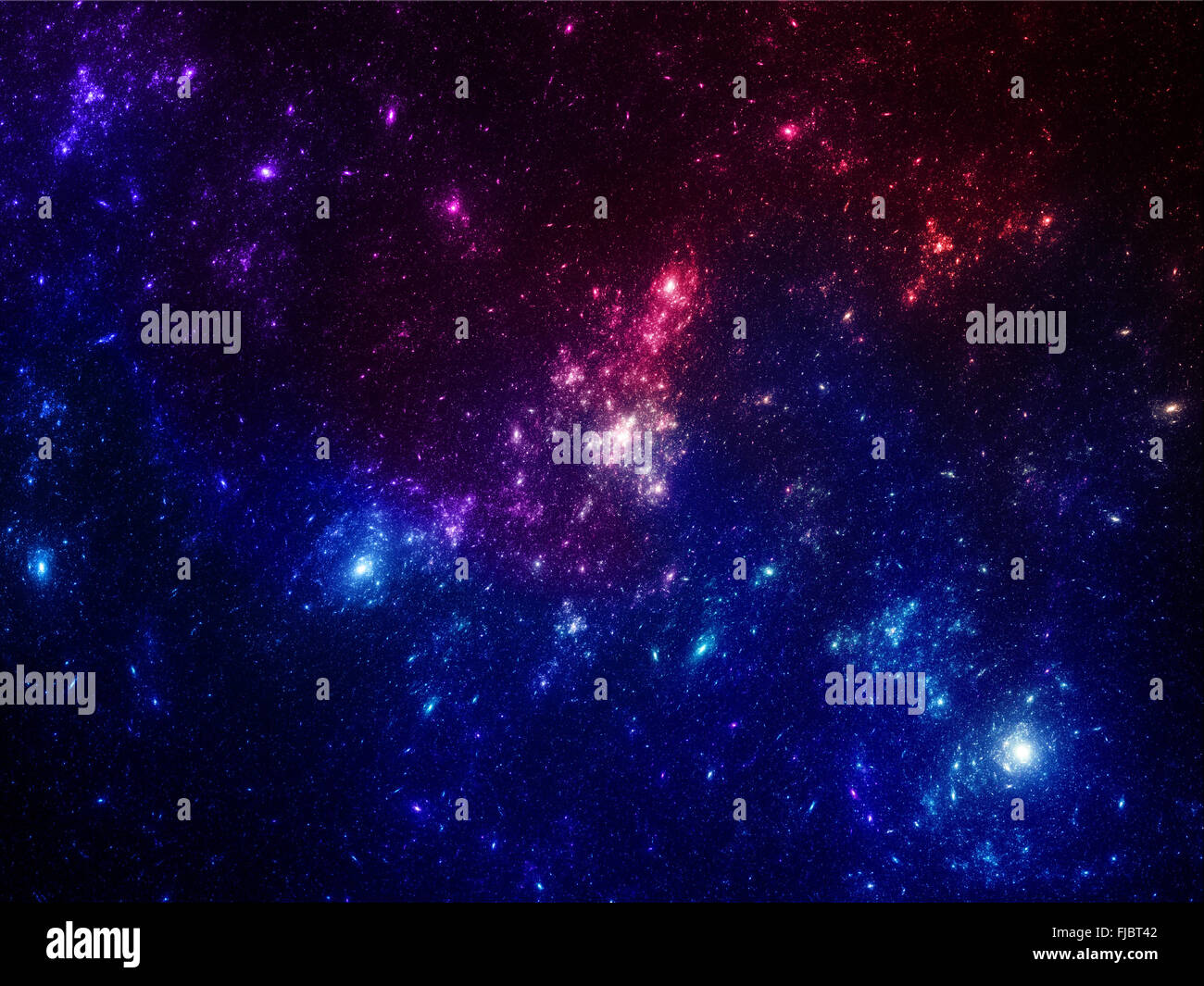 Bunte Sterne im Raum, Computer generierte abstrakten Hintergrund Stockfoto
