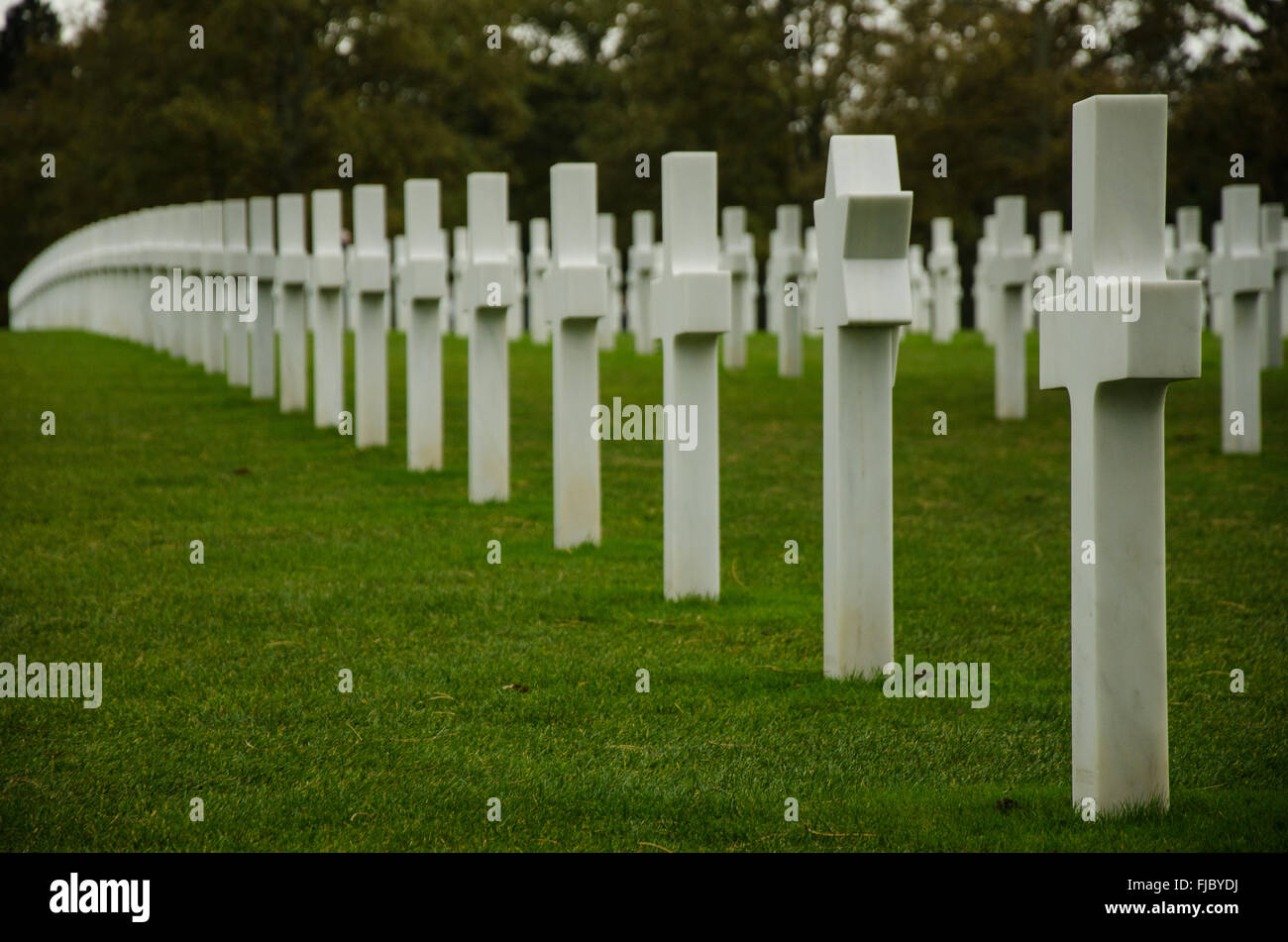 Die Normandie amerikanischen Soldatenfriedhof in Colleville-Sur-Mer, Normandie, Frankreich. Stockfoto