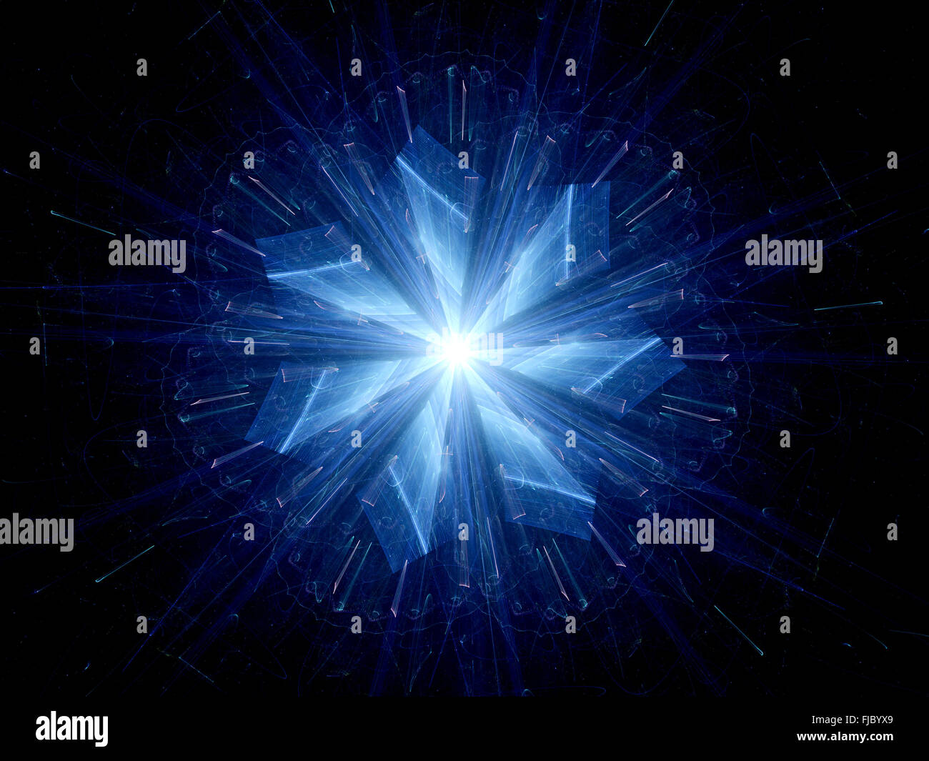 Kernspaltung Fraktale, generiert Computer abstrakten Hintergrund Stockfoto