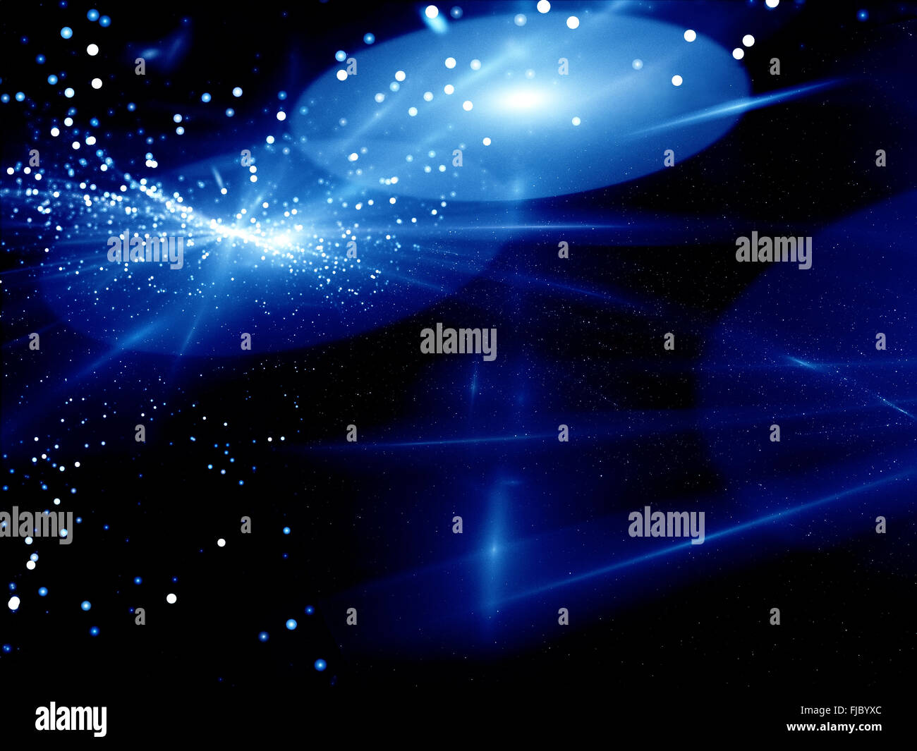 Leuchtenden Raum Fantasie, computergenerierten abstrakten Hintergrund Stockfoto