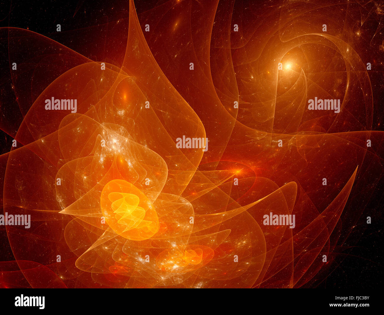 Junge Sterne im Weltraum, computergenerierten abstrakten Hintergrund Stockfoto