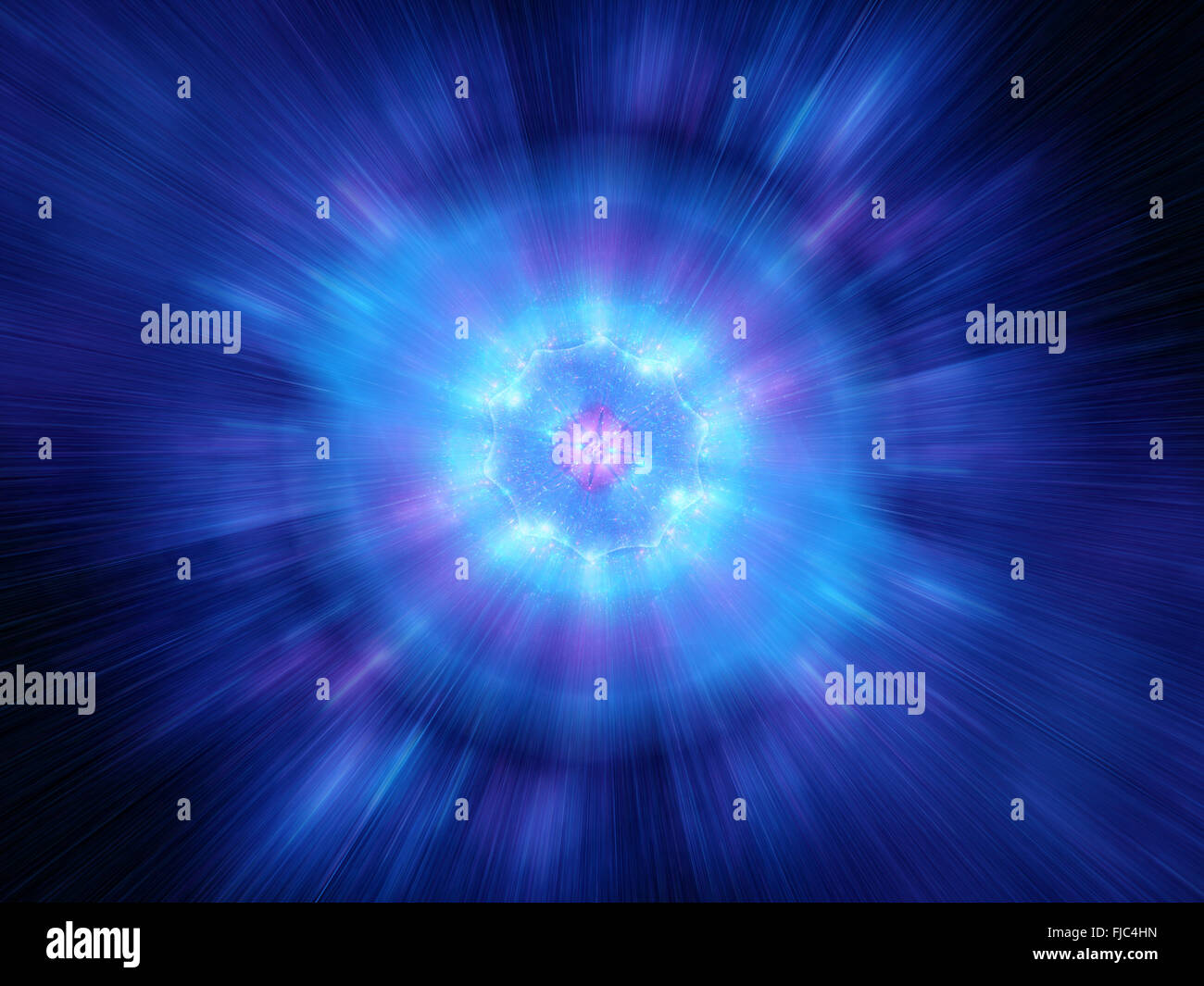 Big Bang im Raum, Computer-generierte Zusammenfassung Hintergrund Stockfoto