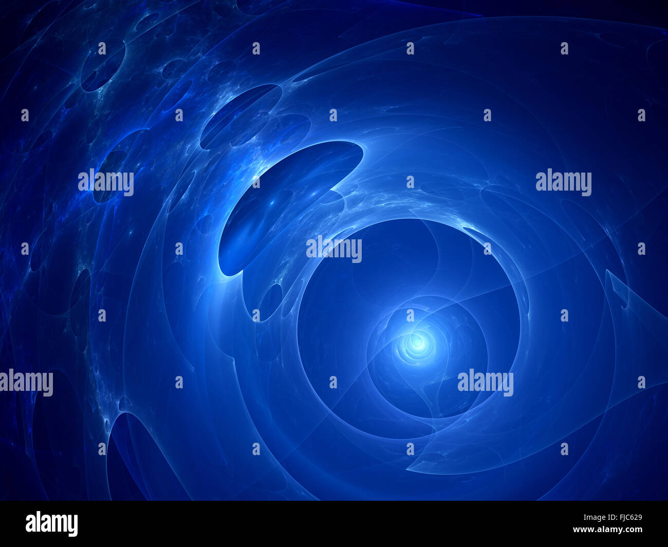 Galaktische Dimensionen im Raum, Computer-generierte Zusammenfassung Hintergrund Stockfoto