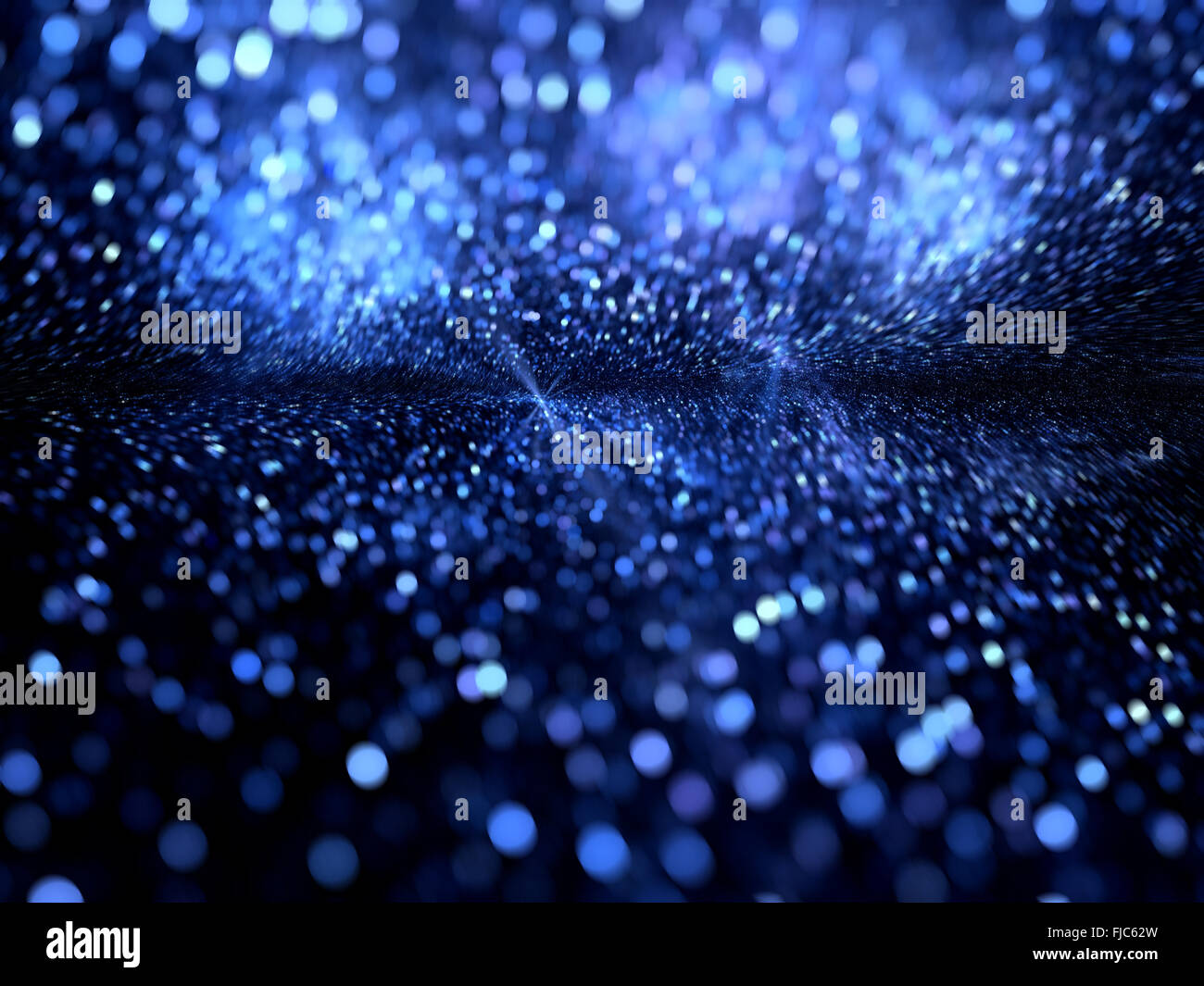 Blau leuchtende Zeitreise im Raum, computergenerierten abstrakten Hintergrund Stockfoto