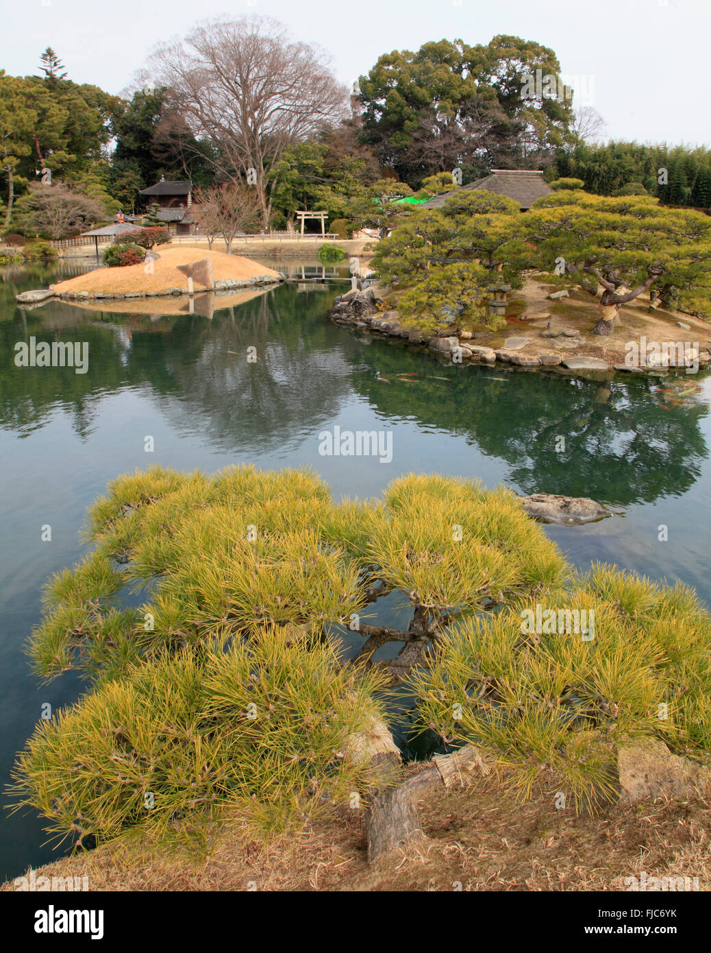 Okayama, Japan Korakuen Garten Stockfoto