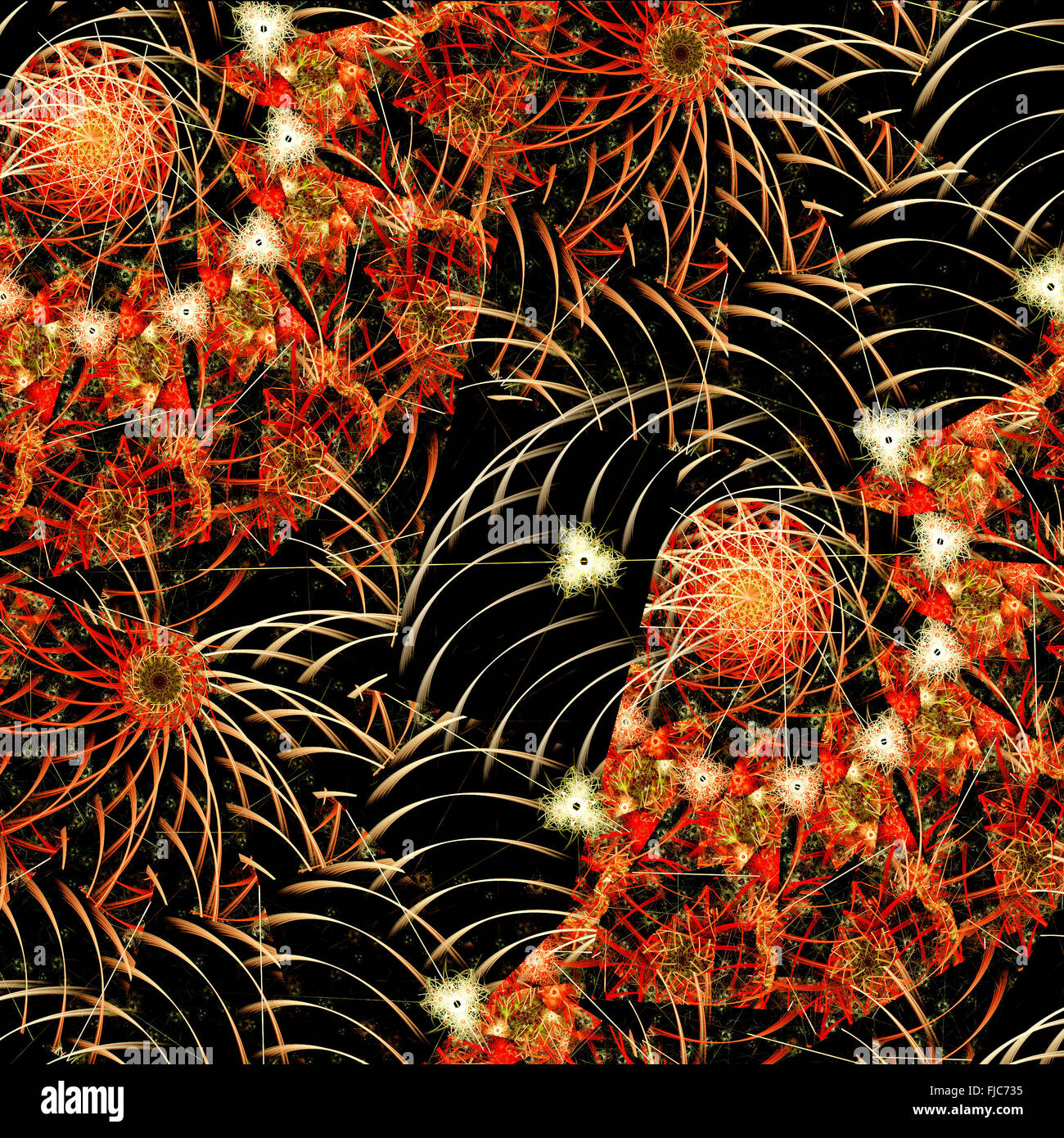 Surreale Fraktale Spirale Kunst, computergenerierten abstrakten Hintergrund Stockfoto