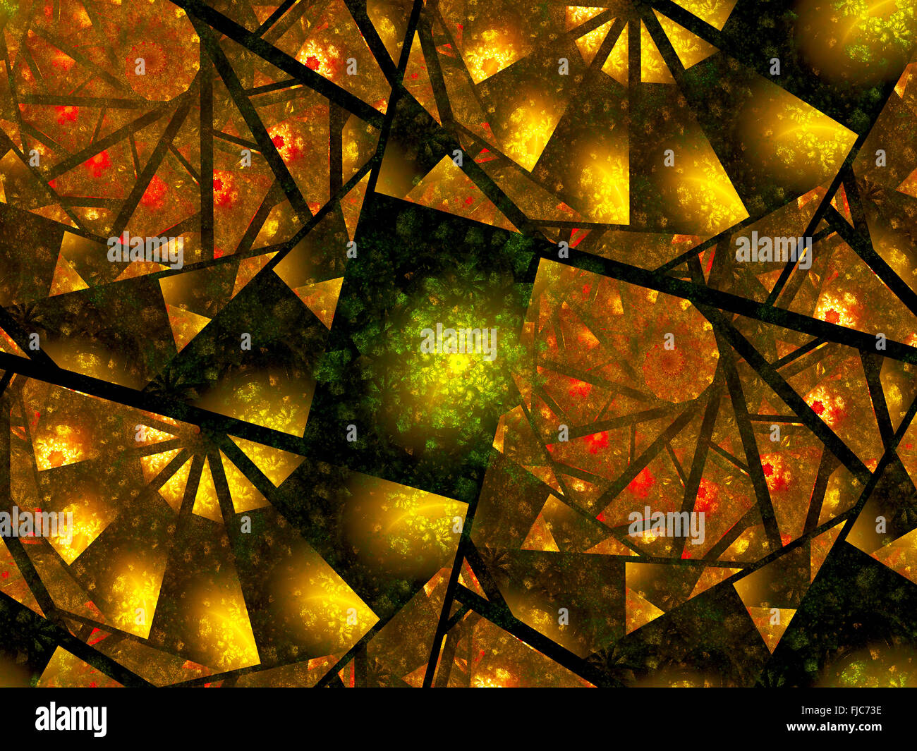 Surreale Spirale Fraktale in Blöcken, Computer generierte abstrakten Hintergrund Stockfoto