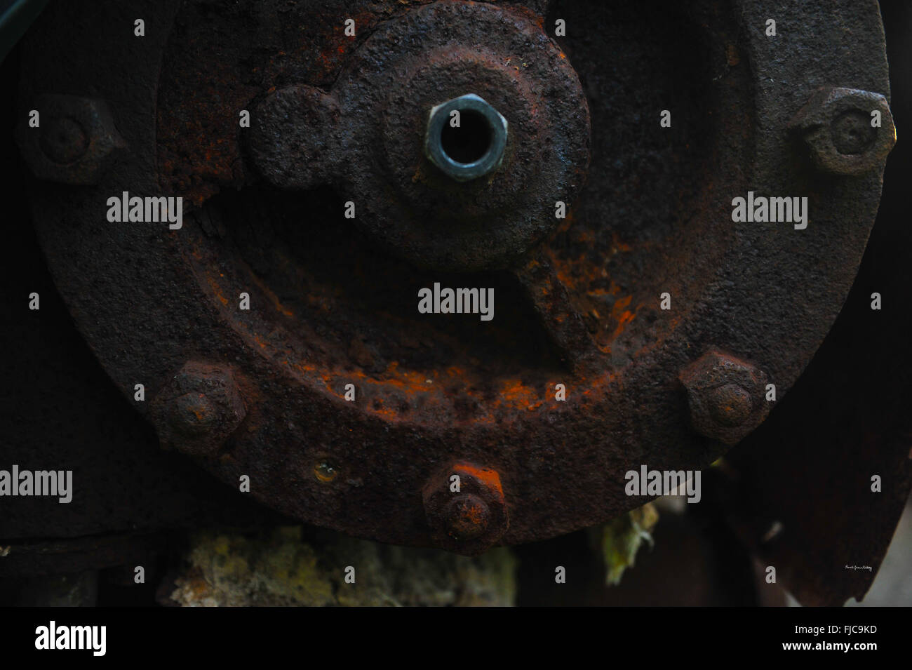 Schrauben und Muttern Stockfoto