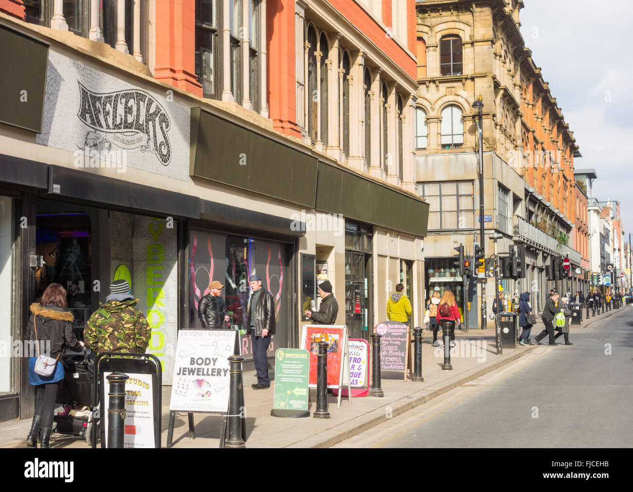 Afflecks Shop im nördlichen Viertel von Manchester, England, UK Stockfoto