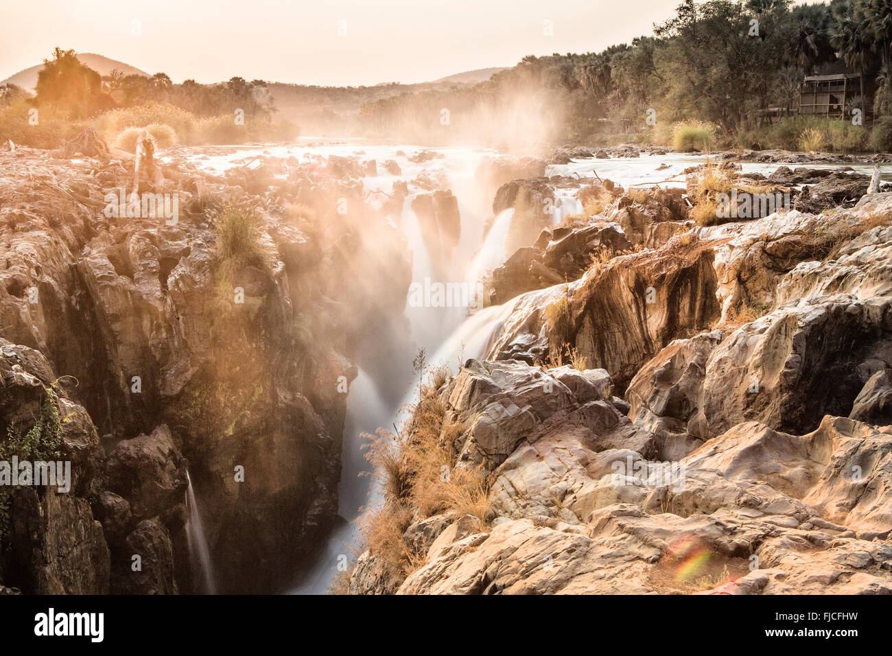 Epupa Wasserfall Stockfoto