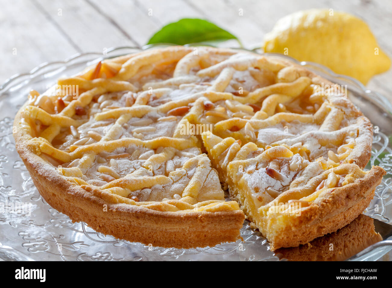 Ricotta-Käse-Kuchen Stockfoto