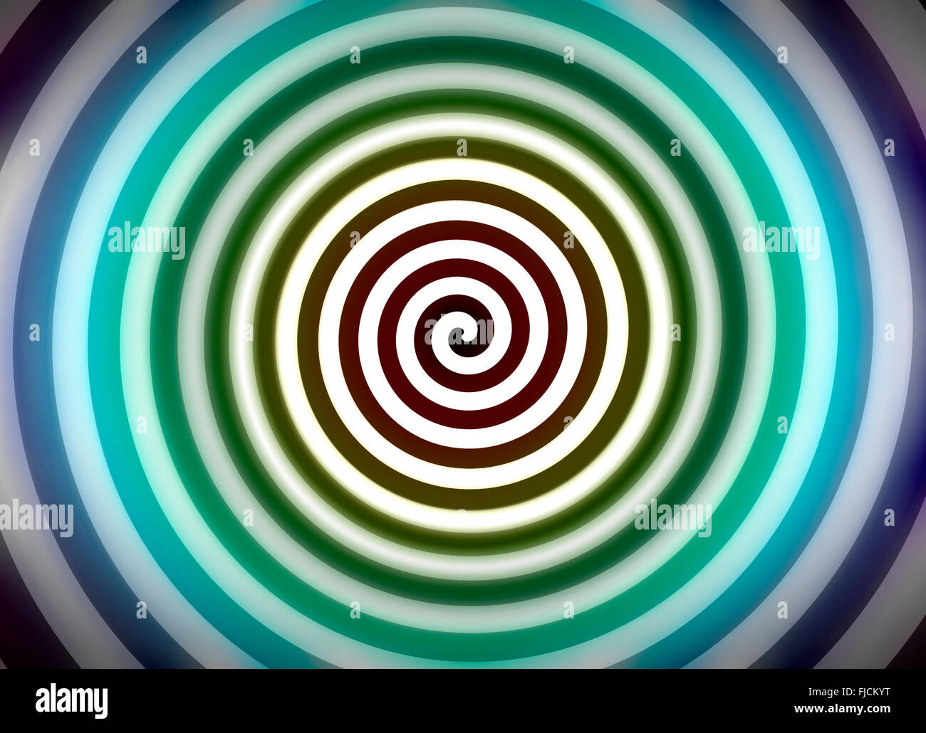 Psychedelische Hypnose swirl Hintergrund optische Täuschung illustration Stockfoto