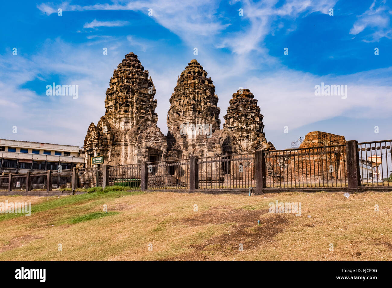 Phra Prang Sam Yod / eines antiken Tempels /Thailand (Lop Buri) Stockfoto