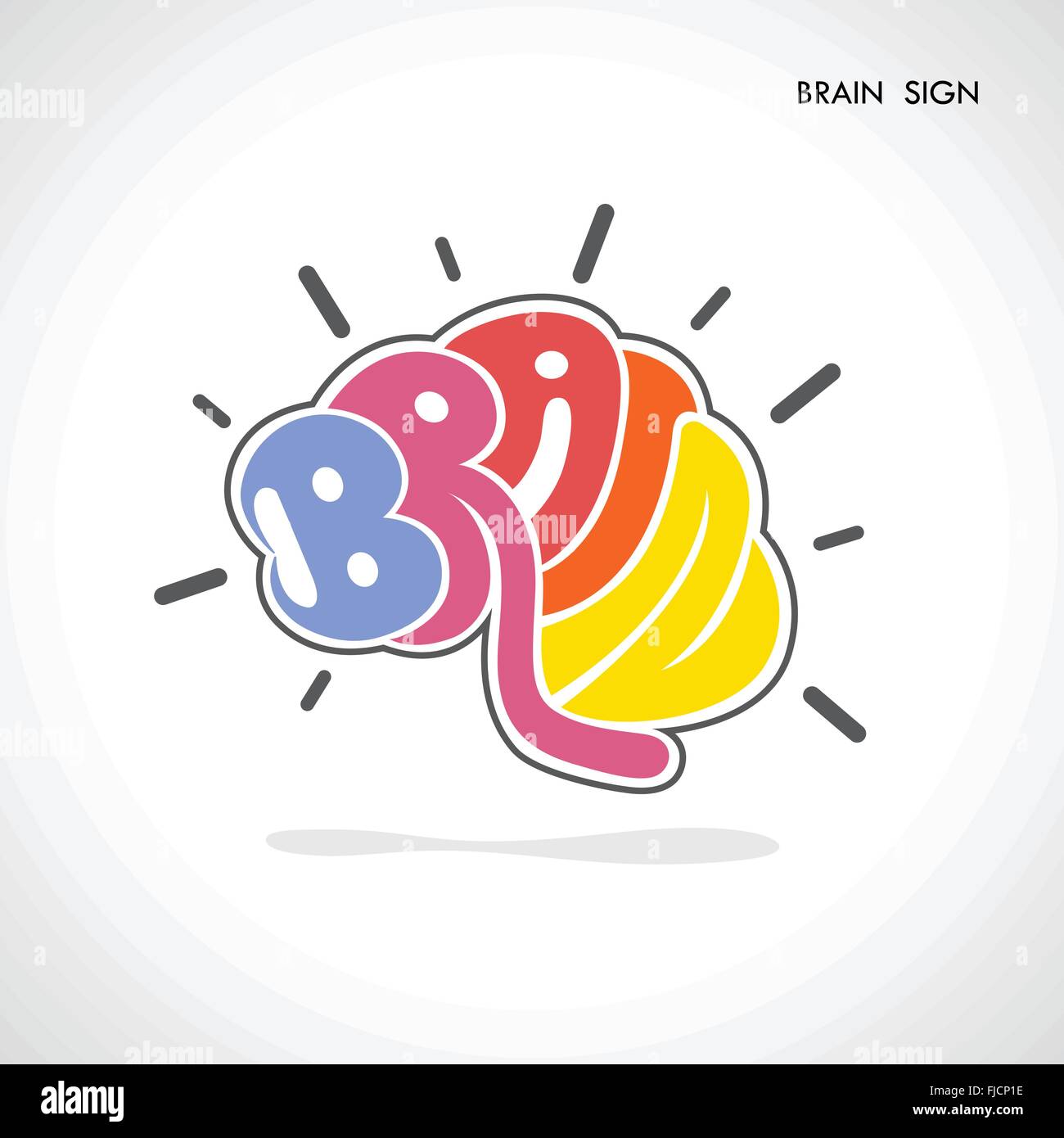 Kreative Gehirnhälfte Form abstrakter Logo-Design. Wissen und lernen Symbol Business und Bildungskonzept. Vektor-illustration Stock Vektor