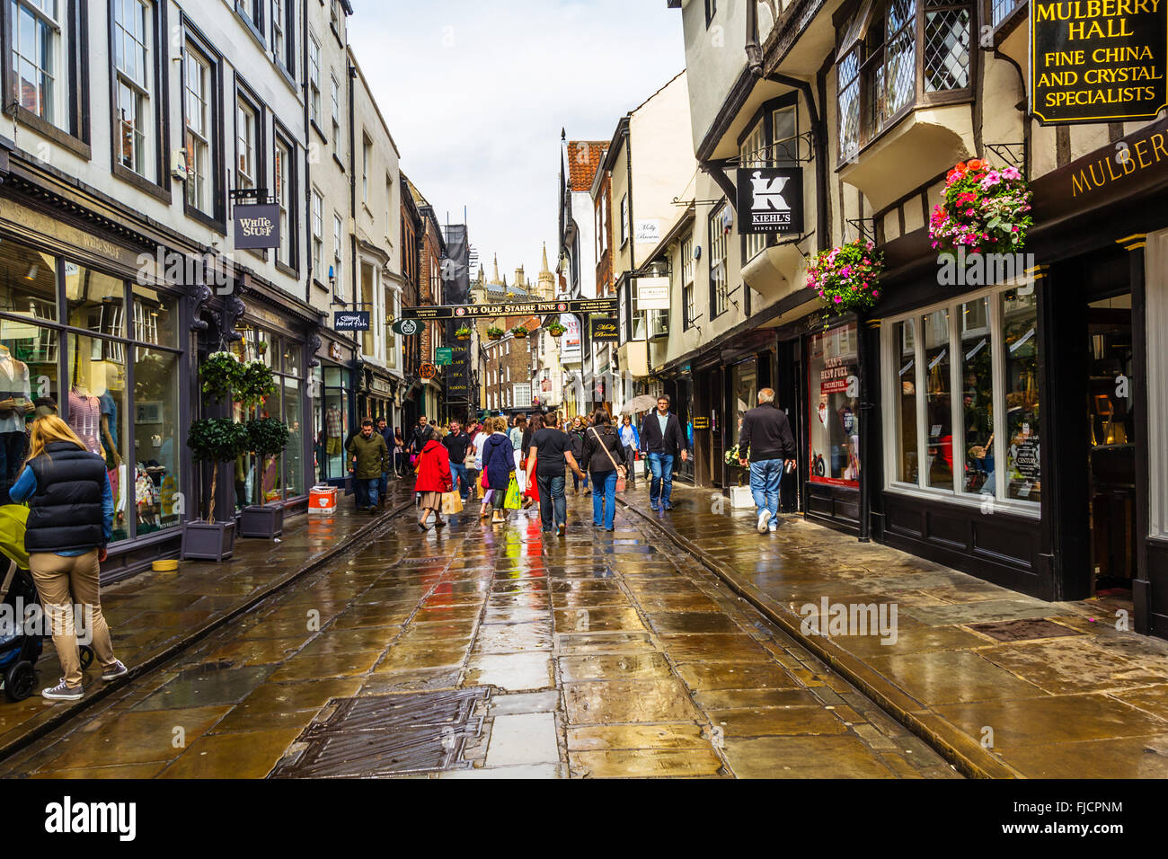 Alte Straßen von York, England, Vereinigtes Königreich Stockfoto