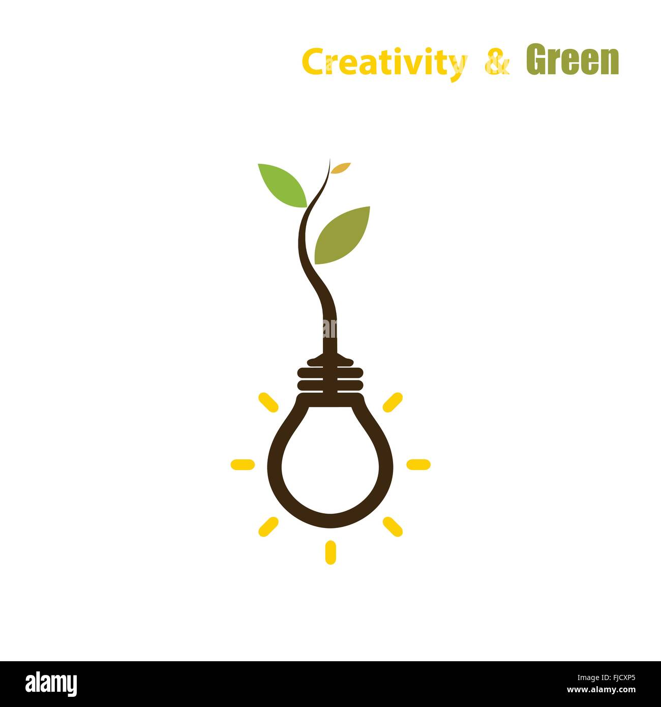 Pflanze wächst in der Glühbirne. Grüne, umweltfreundliche Energie-Konzept. Baum der Erkenntnis-Konzept. Bildung und Wirtschaft zu unterzeichnen. Stock Vektor