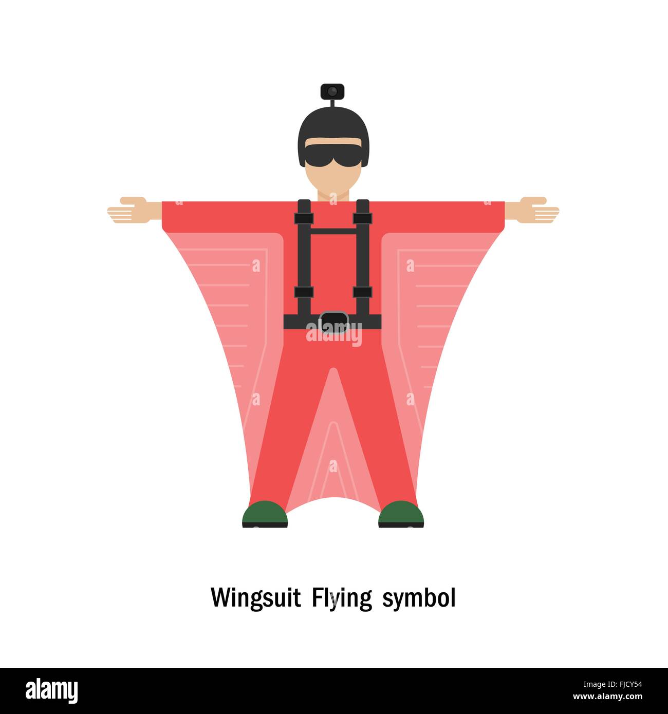 Wingsuit Flying.Wingsuit Flug. Gesundheitswesen und Sport Logo Symbol-Konzept. Vektor-illustration Stock Vektor