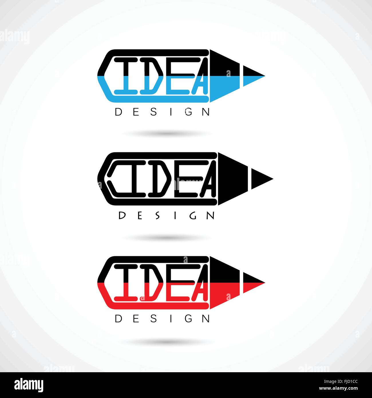 Kreative Bleistift-Logo-Design. Konzept der Ideen Inspiration, Innovation, Erfindung, effektive denken, wissen. Geschäft Zeichen Stock Vektor