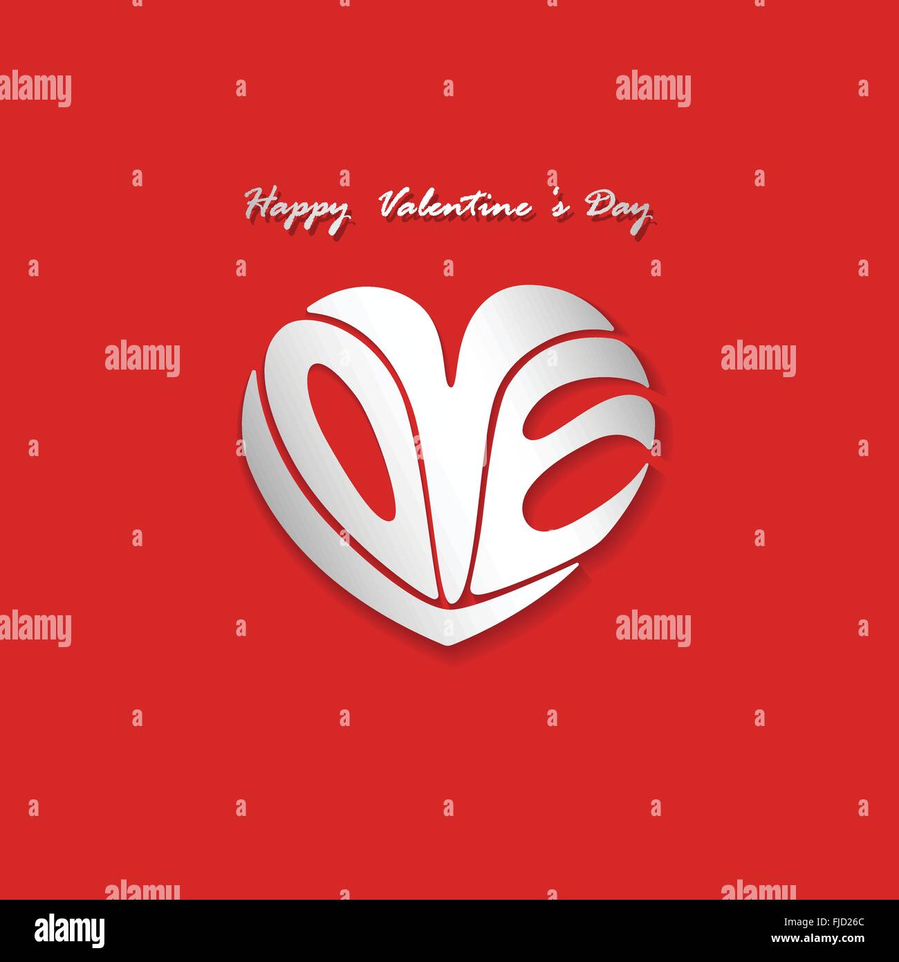 Happy Valentines Day Schriftzug Symbol. Typografische Hintergrund mit Ornamenten, Herzen. 2016 Happy Valentine-Tageskarte Schriftzug. Stock Vektor