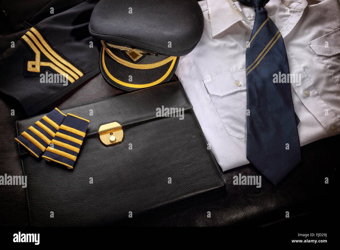 Pilot uniform Stockfoto
