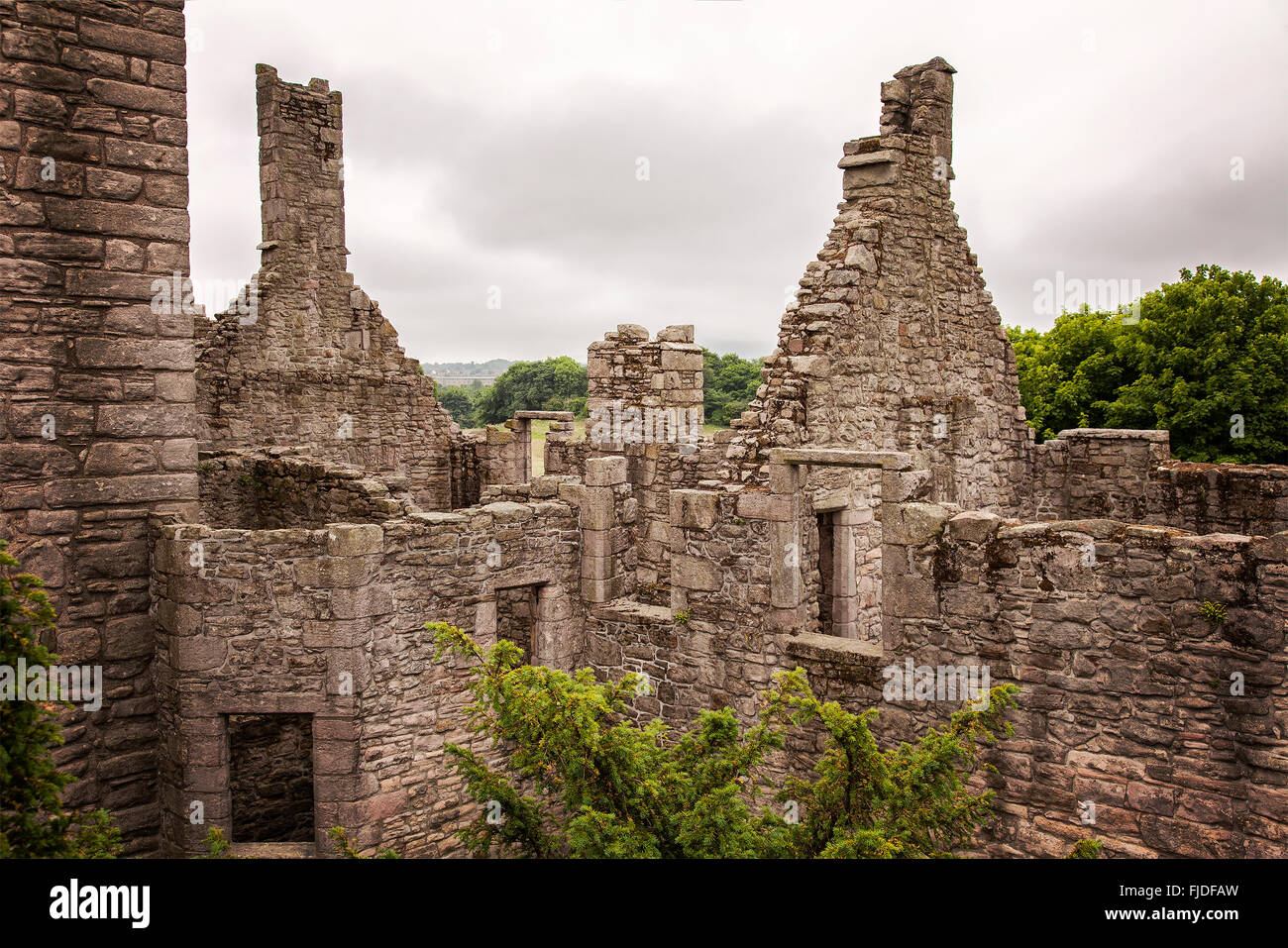 Bild von der bröckelnden Schloss Craigmillar. Edinburgh, Schottland. Stockfoto