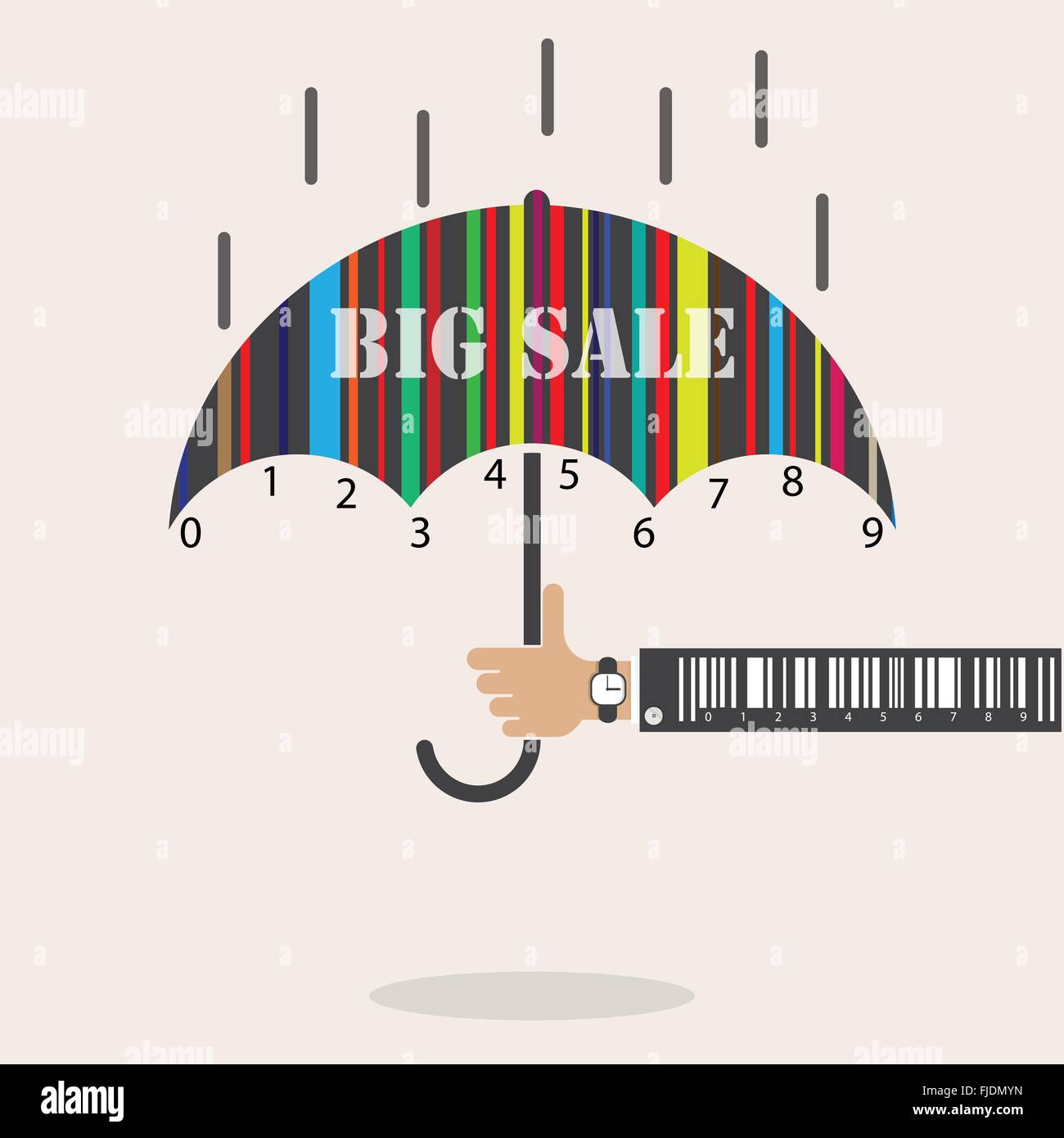 Kreative abstrakt einkaufen Logo-Design mit Barcode-Symbol. Verkauf-Symbol, Rabatt, Förderung, Verkauf-Konzept. Vektor-Illustration. Stock Vektor