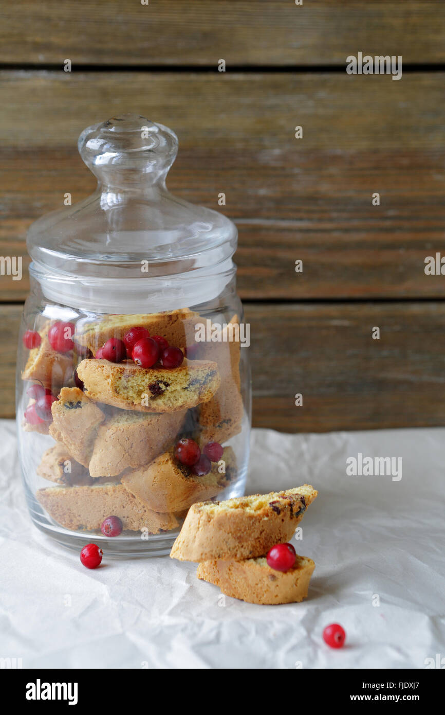 Cranberry Kekse, Lebensmittel Stockfoto