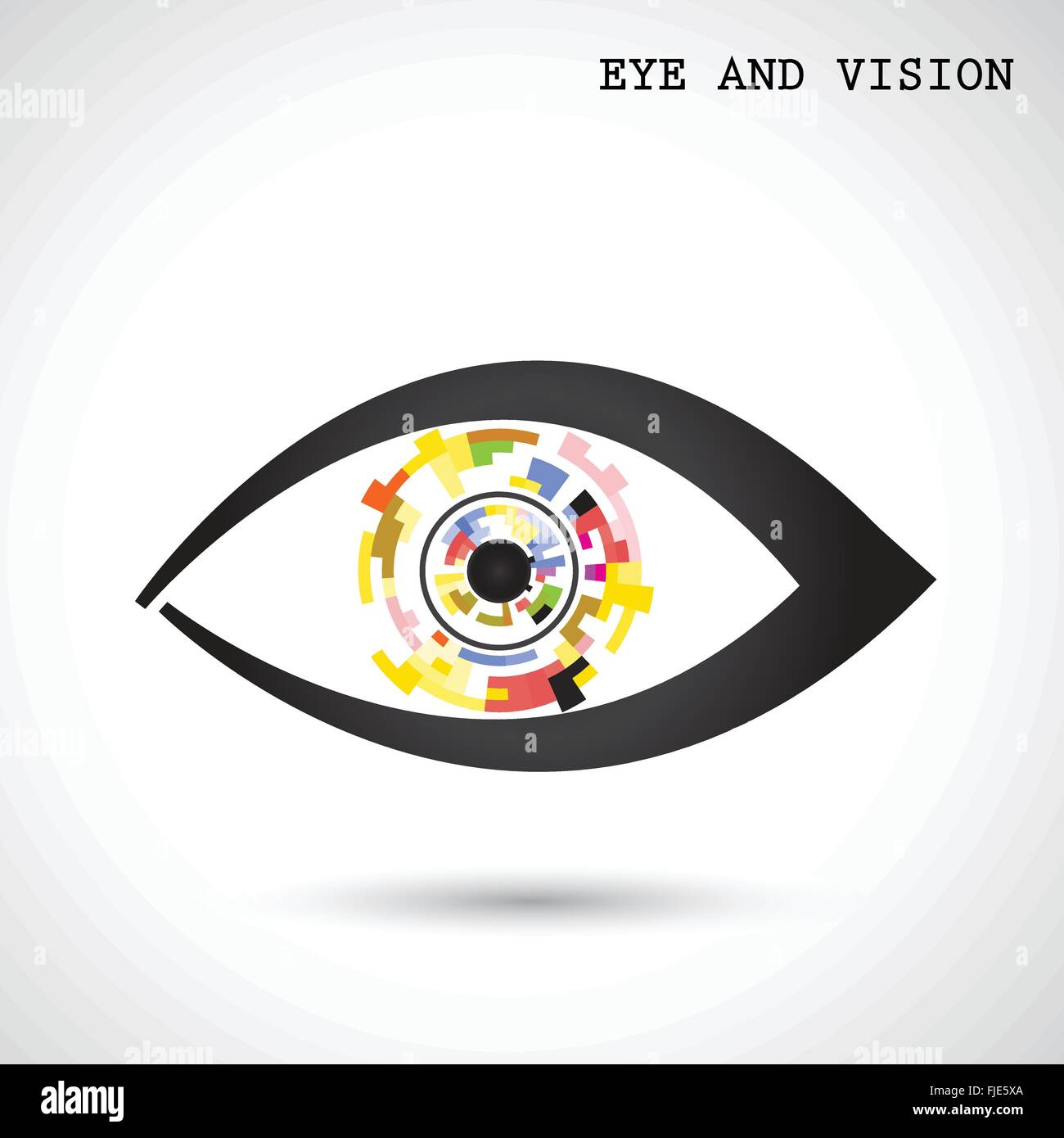 Kreative Kreis abstrakte Vektor-Logo-Design-Hintergrund. Auge und Vision-Konzept. Firmenkundengeschäft Technologie kreative Logo Stock Vektor