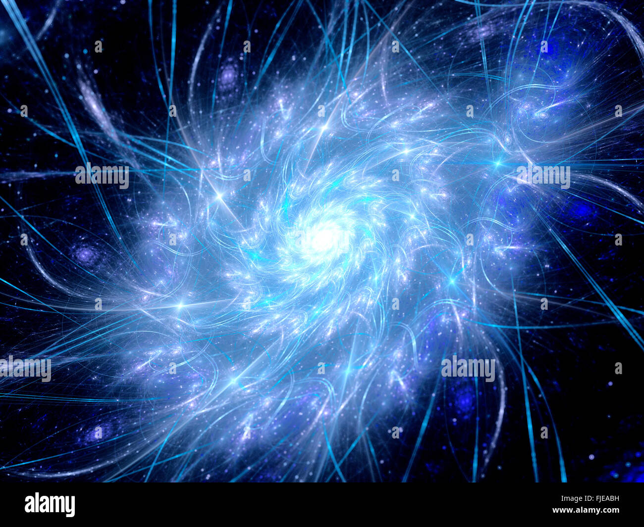 Magische Spiralgalaxie, Computer generierte abstrakten Hintergrund Stockfoto
