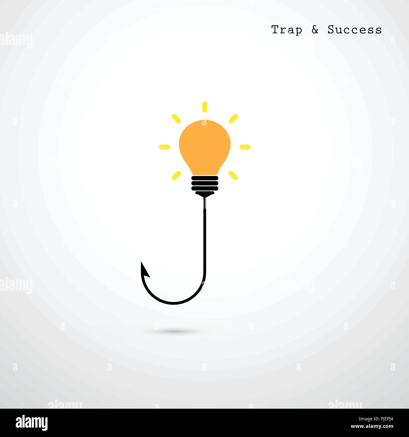 Haken und Glühbirnen. Trap und Erfolg Konzept. Geschäftsidee.  Vektor-illustration Stock Vektor