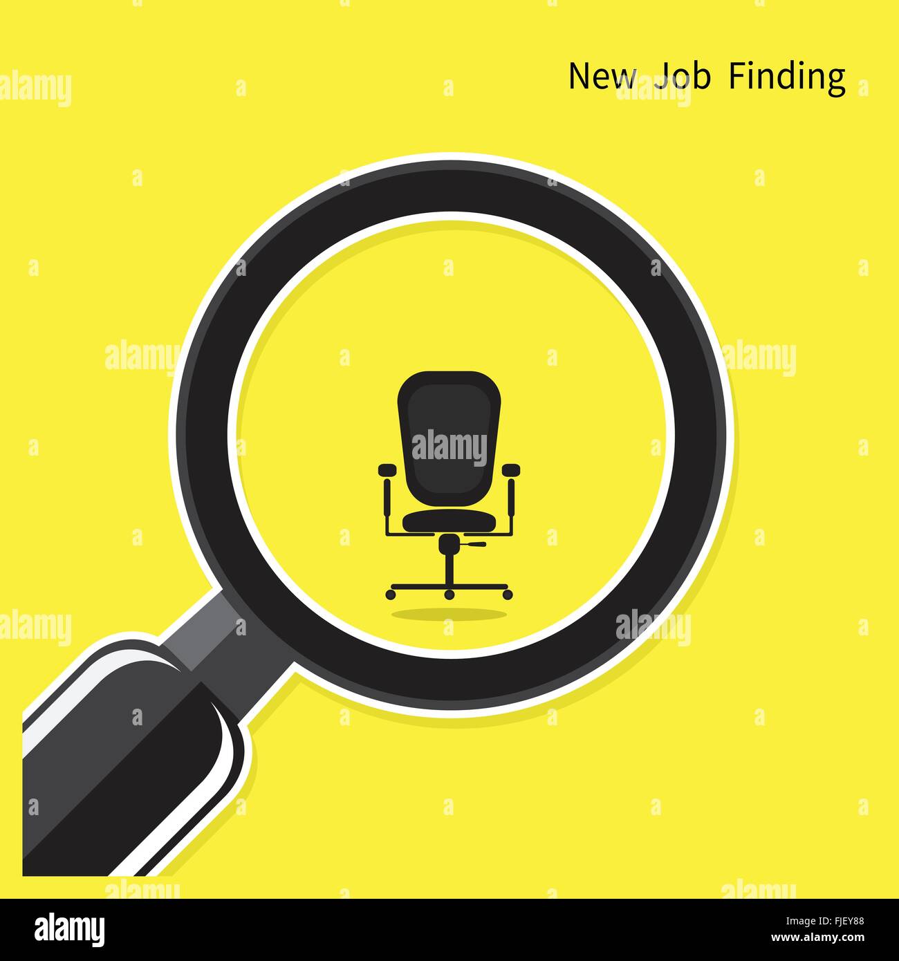 Neues Konzept, Arbeit zu finden. Suche für einen Mitarbeiter. Auf der Suche nach Talent. Suche nach Geschäftsmann. Vektor-illustration Stock Vektor