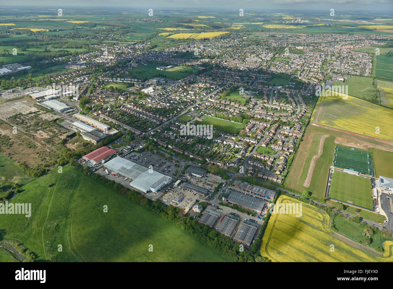 Eine Luftaufnahme von Stamford, Lincolnshire Stockfoto