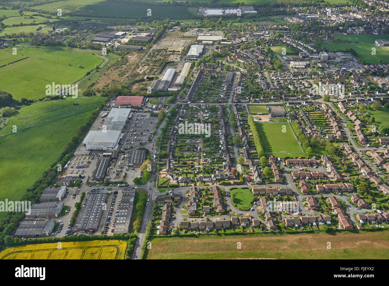 Eine Luftaufnahme von Stamford, Lincolnshire Stockfoto
