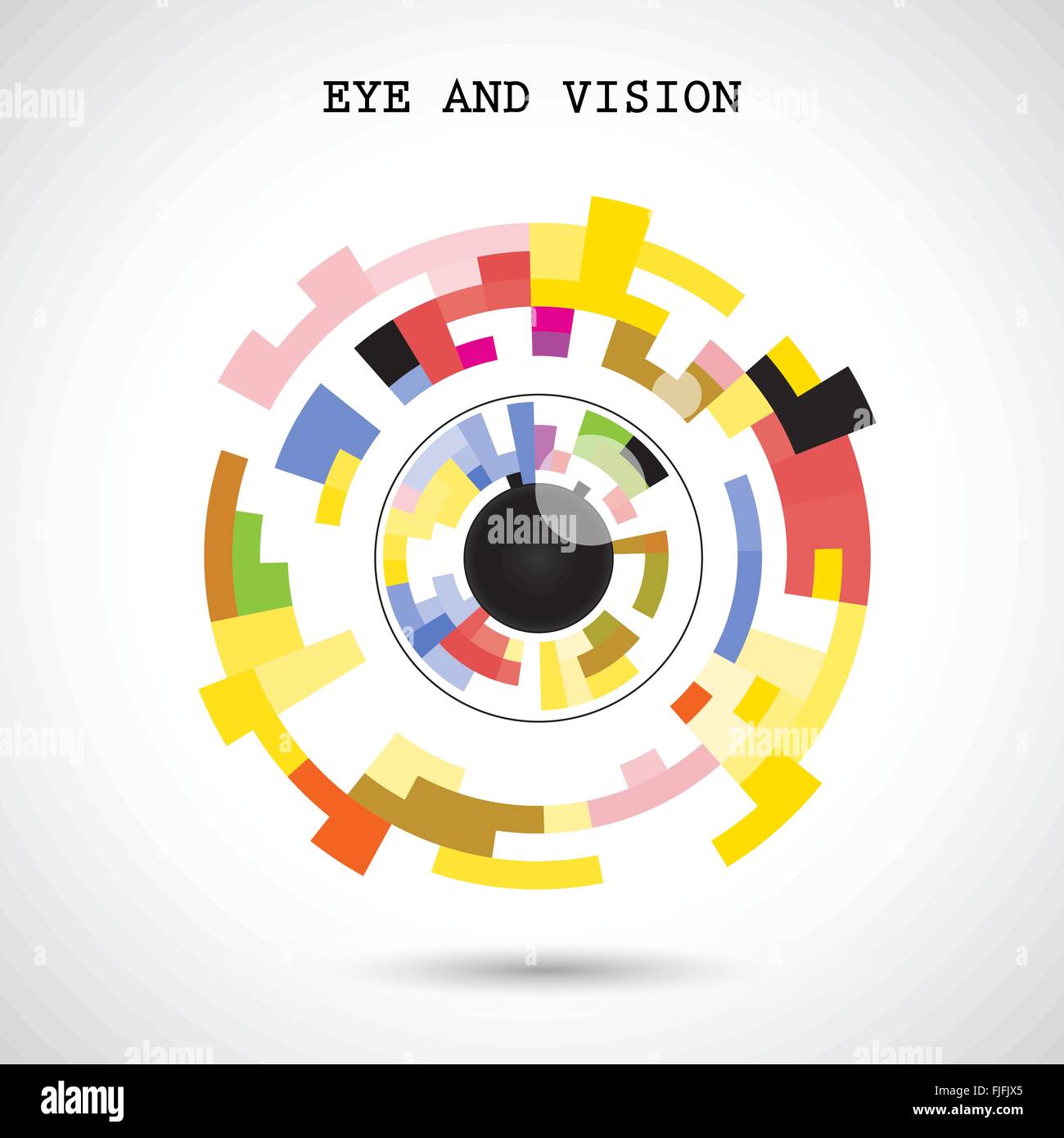 Kreative Kreis abstrakte Vektor-Logo-Design-Hintergrund. Auge und Vision-Konzept. Firmenkundengeschäft Technologie kreative Logo Stock Vektor