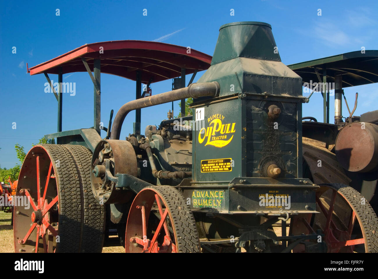 Rumely Oil Pull Traktor, große Oregon Dampf-Up, antike Powerland, Brooks, Oregon Stockfoto