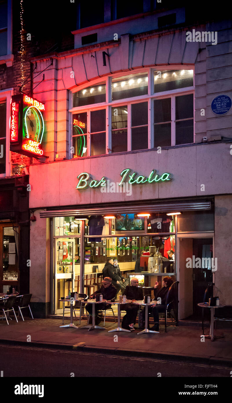 Bar Italia in Frith St Soho London W1 UK Stockfoto