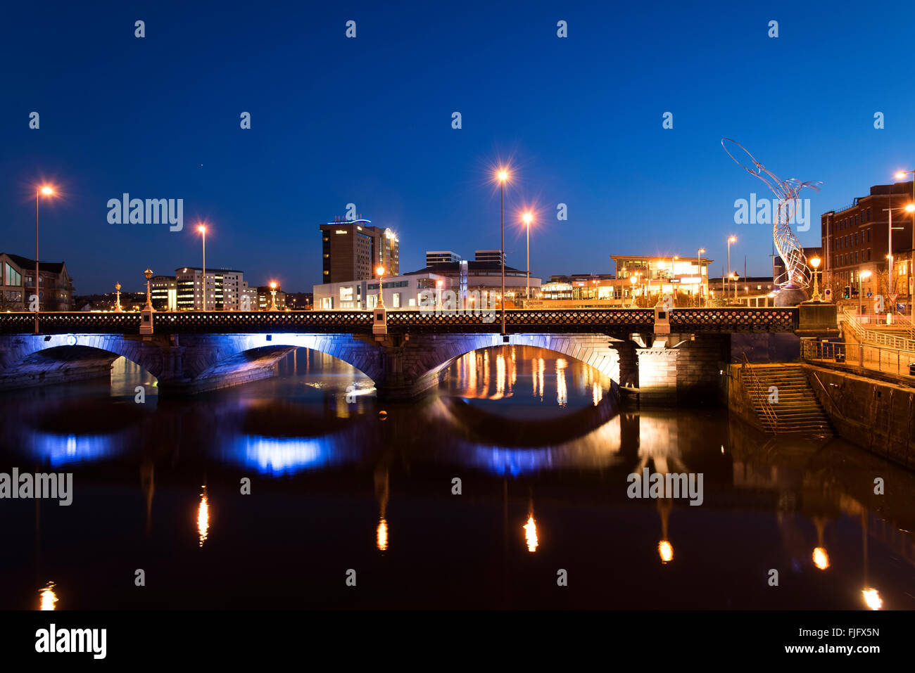 neue Waterfront Hall & Konferenz Zentrum Laganside Belfast Nordirland Stockfoto