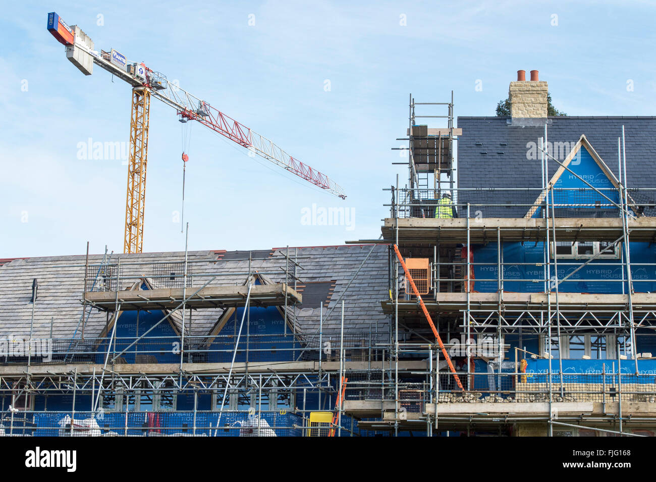 Neues Haus / Wohnungsbau in Chipping Norton, Oxfordshire, England Stockfoto