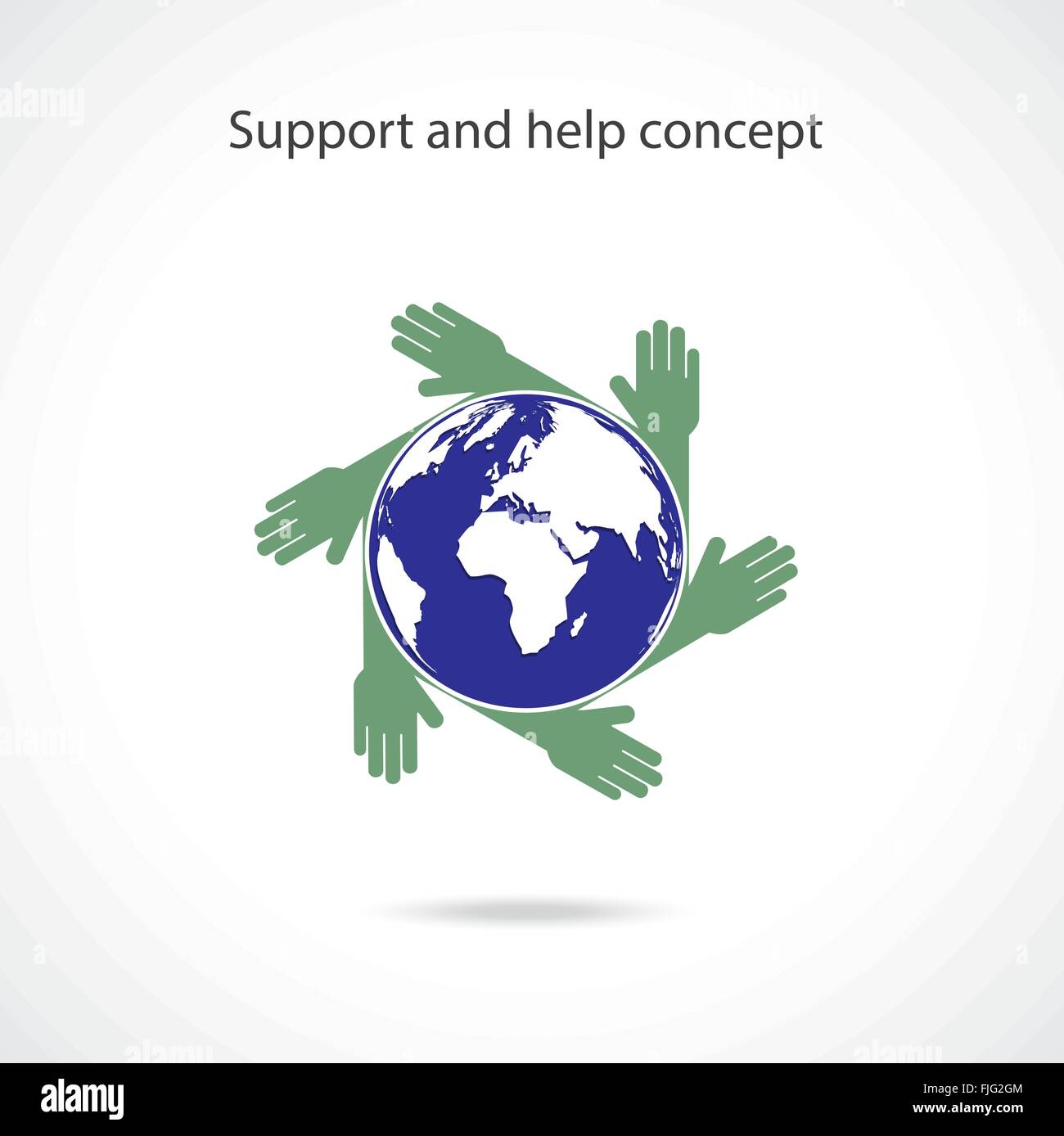 Unterstützen Sie und helfen Sie Teamarbeit Hände Konzept, Konzept, Geschäftsideen, Handshake-Konzept. Vektor-illustration Stock Vektor