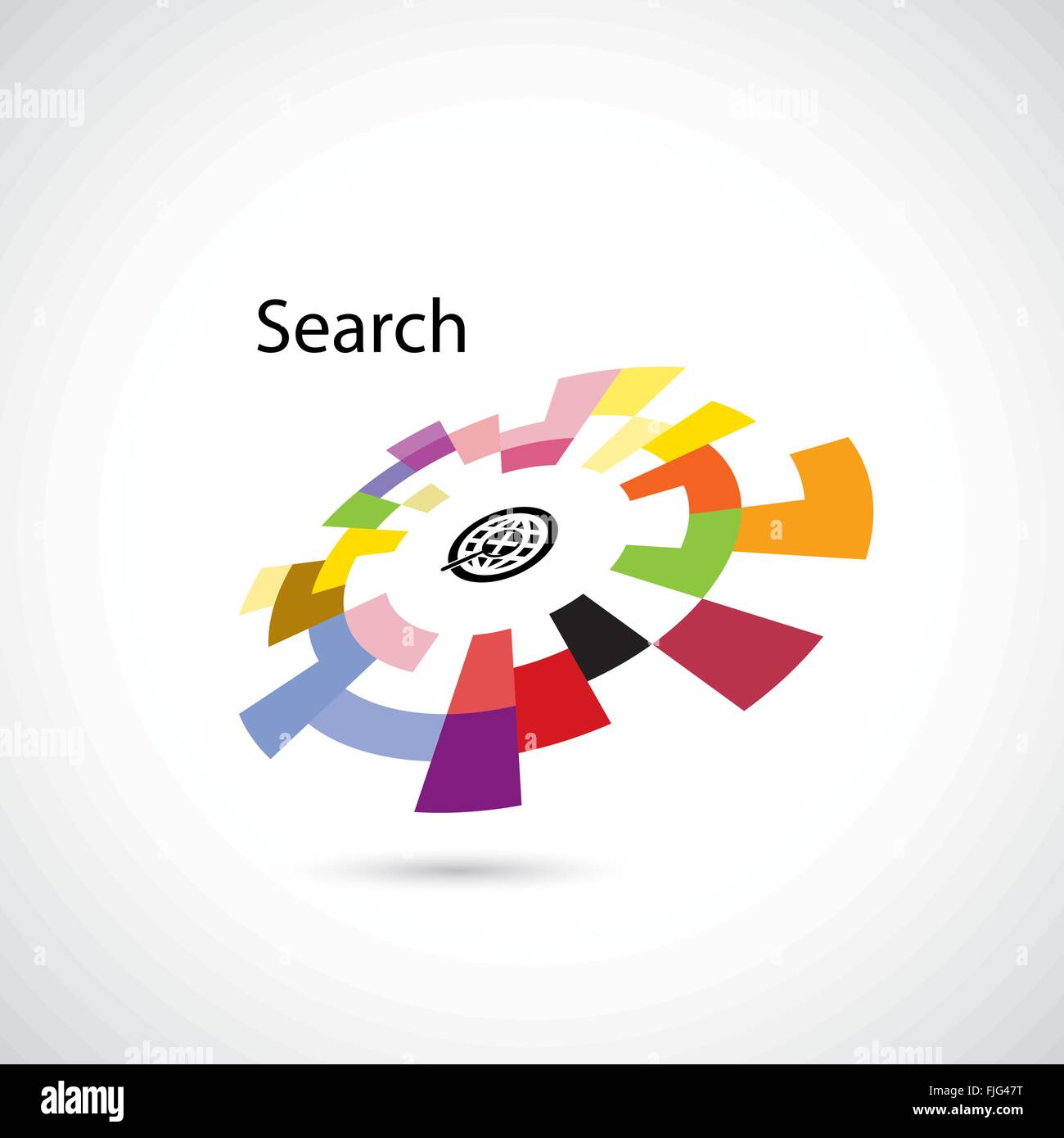 Kreative Kreis abstrakte Vektor-Logo-Design-Vorlage. Firmenkundengeschäft Technologie kreative Logo Symbol. Vektor-illustration Stock Vektor