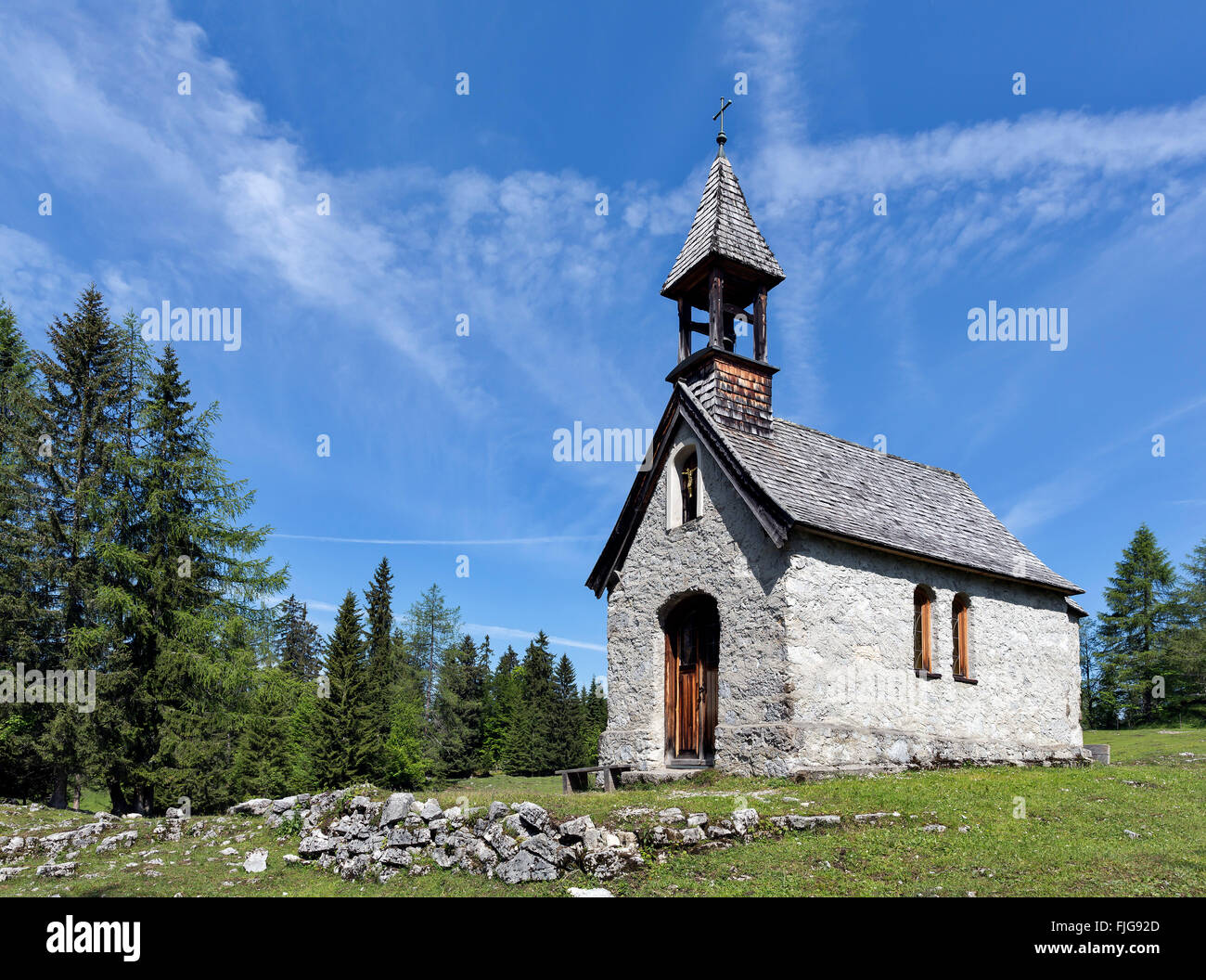 St. Anne ' s Kapelle auf der Hemmersuppenalm, Reit Im Winkl, Upper Bavaria, Bavaria, Germany Stockfoto