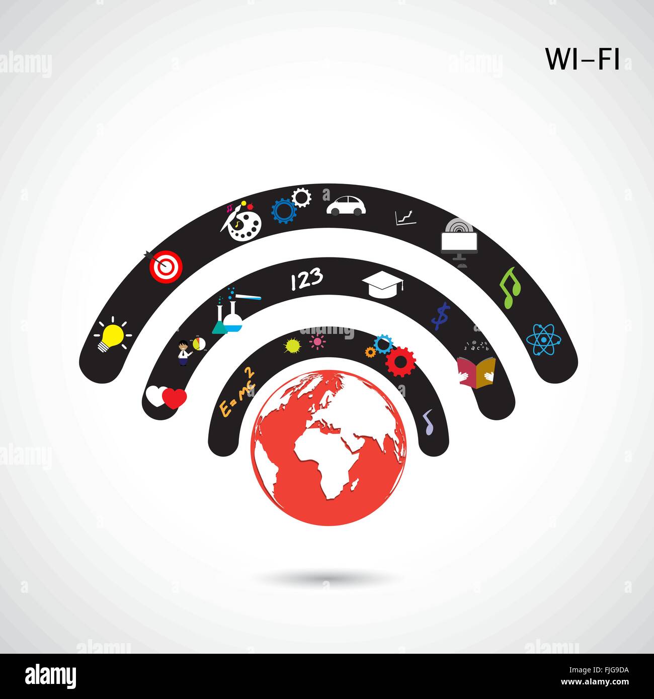 Welt-Verbindungen von Netzwerk-Design, globale Internet-Konzept, Netzwerk-Earth-Symbol. Vektor-illustration Stock Vektor