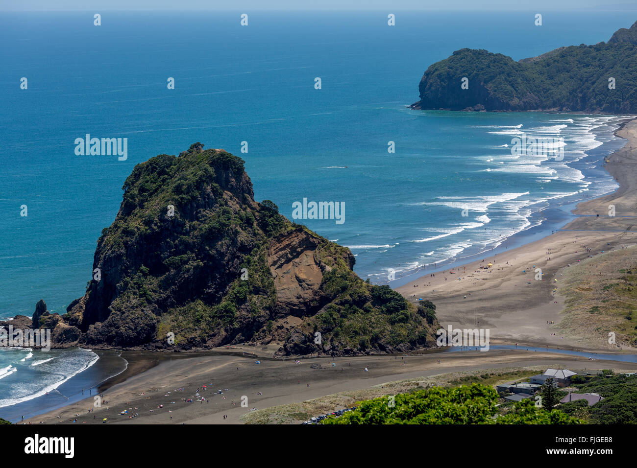 New Zealand Piha Strand Stockfoto