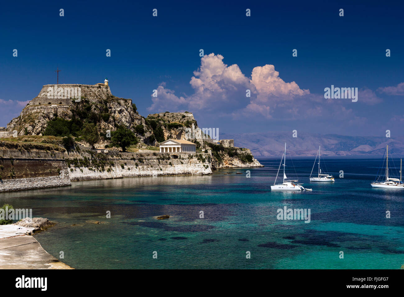 Alte Festung, Kerkira, Corfu Stockfoto